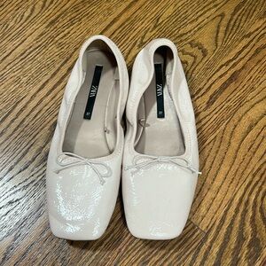 Zara Blush Ballet Flats NWOT